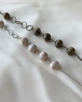 [MADE]ストライプボールネックレス(silver)