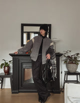 Chief Deep Pintuck Wool Slacks