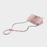 Luxury Croc-Embossed Mini Square Bag Chain Handle Crossbody Shoulder Bag
