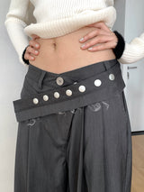 Burton belt wide slacks pants