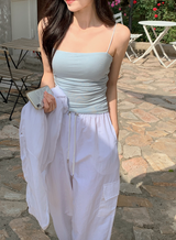 WR Shirring Crop Cap Sleeveless (10color)
