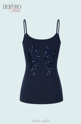 Glitter Wing Sleeveless Top