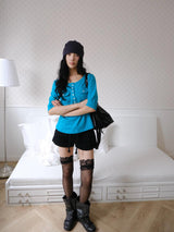lace banding knee socks