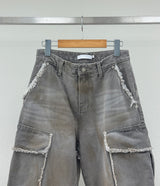 [UNISEX] Vintage Washing Cargo Wide Pants