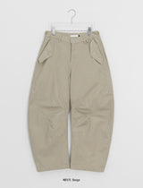 Billet Buckle Stitch Curved Balloon Pants