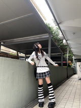 ストライプレッグウォーマー