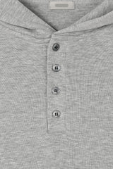 No.1484 フードボタンTシャツ (4color)