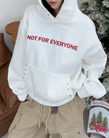Felt Studded Brushed Hoodie