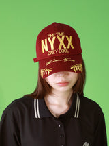 NYX SLOGAN BALL CAP (BURGUNDY)