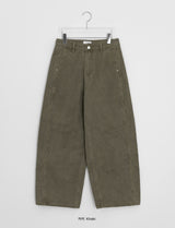 Hugin Cut Cotton Balloon Wide Pants