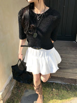 Draw Balloon Belt SET Banding MIni Skirt