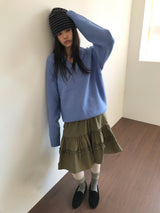 モヘアストライプビーニー (4color)