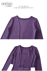 Violet Sleeveless Long Dress Cardigan Set (REGULAR)