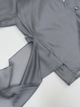 More Tencel See-Through Wrap Blouse
