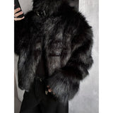 [F/W] Black western fur jacket