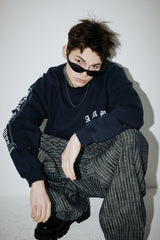 コラムスウェットシャツ(Washed-Navy)