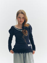 Dot Puff T-Shirt (Navy)