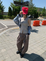WAFFLE HOOD ZIP-UP (2C)