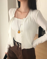 [MADE/set item] Punching, lace camisole + cardigan set