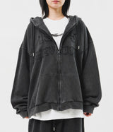 Nerv Pigment Hooded Zip Up (3color)