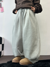SWEAT BALLOON BACK POINT LONG PANTS🤎🖤🩶3COLOR