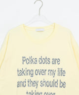 Nanade Lettering Dot Printing Loose-Fit Short Sleeve Tee