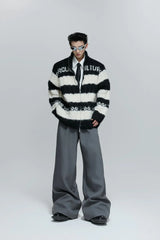 Colorblock Chunky Knit Cardigan