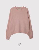 #ウィンターパステルソフトラウンドニット (3color)