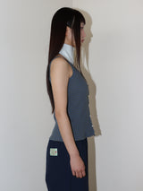 SEERSUCKER BUTTON PANTS (NAVY)