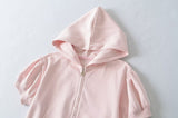 Sophie Puff Sleeve Hoodie Zip-up