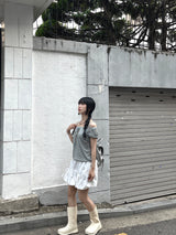 Lollipop striped off-shoulder sleeveless