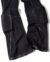 PADDED FLARED PAINTED DENIM PANTS
