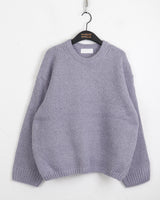 【8color】メイソンベーシックラウンドルーズフィット長袖ニット