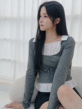 Claire top (Charcoal)