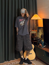 Big Pocket Zip Wash Bermuda Pants 2COLOR