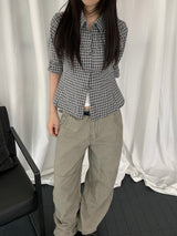 レッカ ロールドアップ チェックシャツ