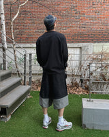 Psel selvage bermuda pants(Black)