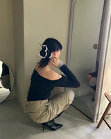 レースドットシュシュ