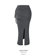 Vanessa Shirring Maxi Skirt (4color)