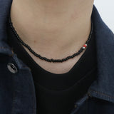 Men's ネックレスブラックビーズ_CLEF トレモロネックレス