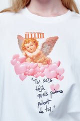 Loose fit Tshirts Heart cloud