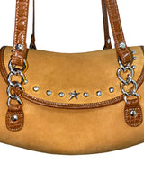 Naomi Medium Evening Shoulder Bag - Studded Suede