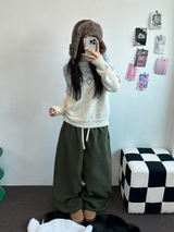 テディフリース🤎🐻 S-L🧸3サイズ ロングワイドヒーターパンツ 🤎💙💚3COLOR