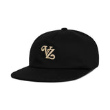 Leaf VZ Monogram 5-Panel Ball Cap / Black