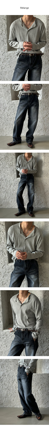 [F/W] Golgi button henry neck long sleeves (4color)