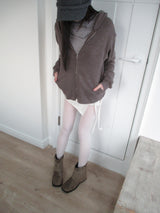 heavy knit hoodie