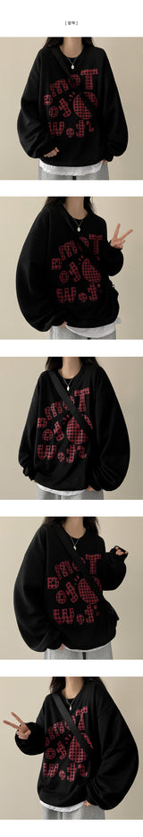 Tomato check sweatshirt