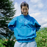 フラワーロゴフーディー (BLUE)