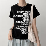 アーバンスリムフィットレタリング半袖Tシャツ (3 colors)
