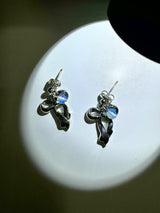 Moonstone ribbon earring
